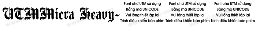 UTMMicra Heavy字体转换